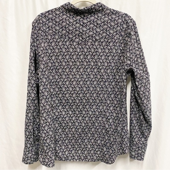 Roper Western Black With White Paisley Print Snap Button Shirt - Picture 6 of 12